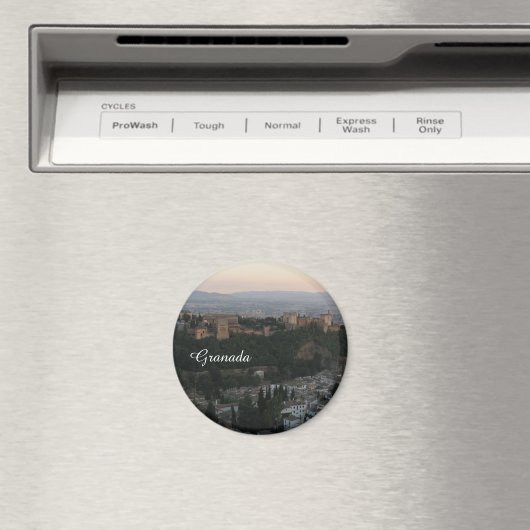 Granada, Spanje Uitzicht fotostandaard, 5,7 cm mag Magneet (Insitu (Vaatwasser))