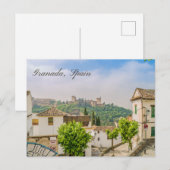 Granada, Spanje uitzicht op historische Alhambra Briefkaart (Voorkant / Achterkant)