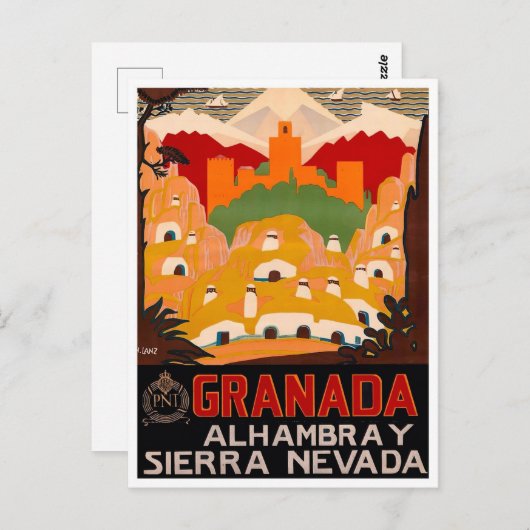 Granada Spanje vintage Briefkaart (Voorkant / Achterkant)