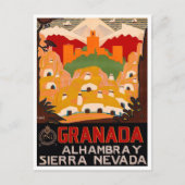 Granada Spanje vintage Briefkaart (Voorkant)