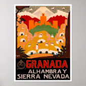 Granada Spanje vintage Poster (Voorkant)