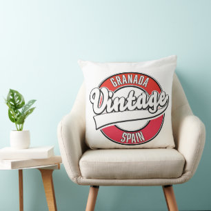 Granada spanje vintage stijl logo kussen