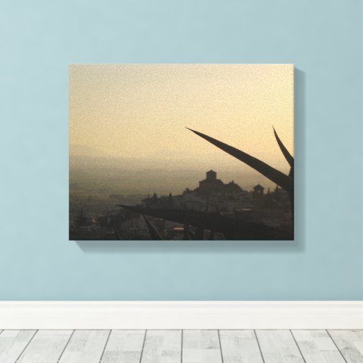 Granada stad Spanje foto Single Canvas Afdruk (Insitu (Houten vloer))