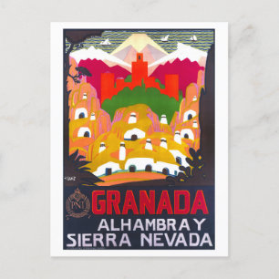 Granada Travel Poster Briefkaart