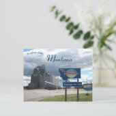 Granary bij de Montana State Line in Montana Briefkaart (Staand voorkant)