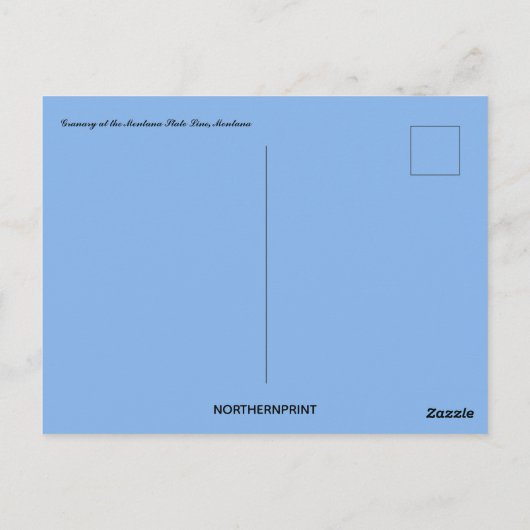 Granary bij de Montana State Line in Montana Briefkaart (Achterkant)