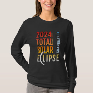 Granbury Texas TX Total Solar Eclipse 2024 5 T-shirt