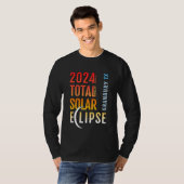 Granbury Texas TX Total Solar Eclipse 2024 5 T-shirt (Voorkant volledig)