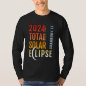 Granbury Texas TX Total Solar Eclipse 2024 5 T-shirt (Voorkant)