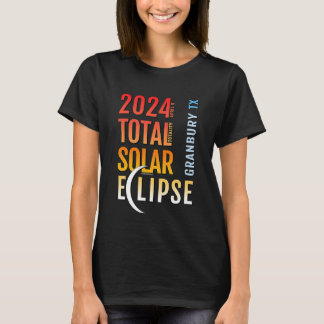Granbury Texas TX Totale Zonsverduistering 2024 5 T-shirt