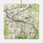 Granby CO Topo Map Keramisch Ornament (Achterkant)
