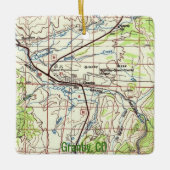 Granby CO Topo Map Keramisch Ornament (Voorkant)