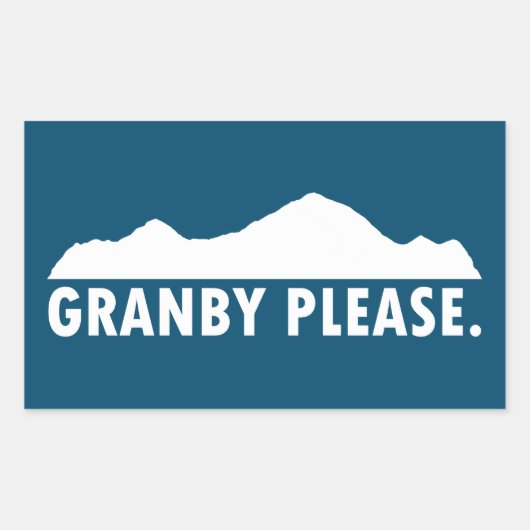 Granby Colorado alstublieft Rechthoekige Sticker (Voorkant)