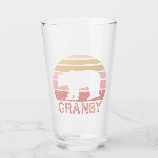 Granby Colorado Retro Beer Glas (Voorkant)