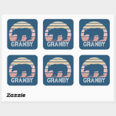 Granby Colorado Retro Beer Vierkante Sticker (Vel)