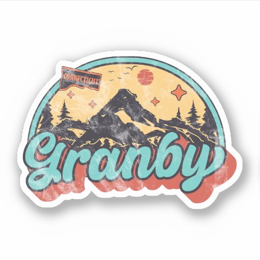 Granby, Connecticut Sticker (Voorkant)