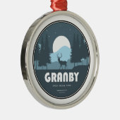 Granby Provincial Park Deer Metalen Ornament (Rechts)