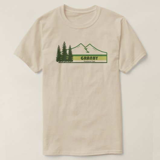 Granby Provincial Park Green Stripes T-shirt (Design voorkant)