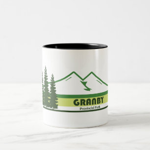 Granby Provincial Park Green Stripes Tweekleurige Koffiemok