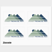 Granby Provincial Park Mountain Sun Rechthoekige Sticker (Vel)