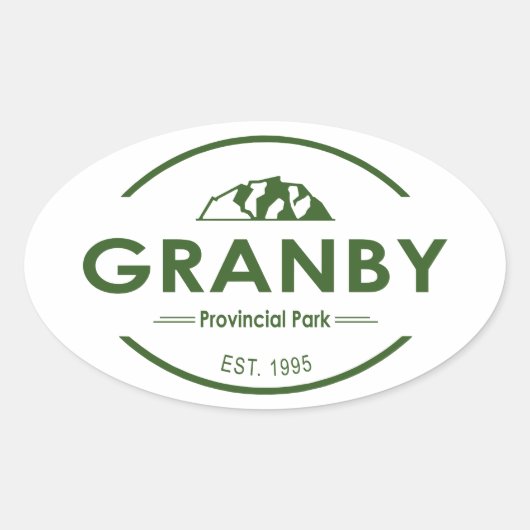 Granby Provincial Park Ovale Sticker (Voorkant)