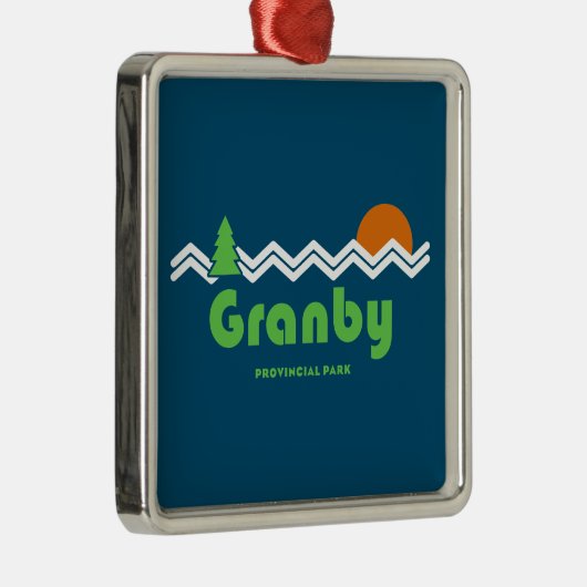 Granby Provincial Park Retro Metalen Ornament (Rechts)