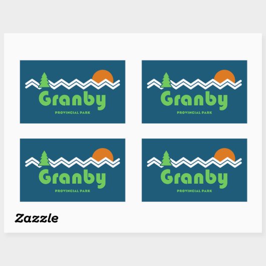 Granby Provincial Park Retro Rechthoekige Sticker (Vel)