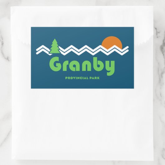 Granby Provincial Park Retro Rechthoekige Sticker (Tas)