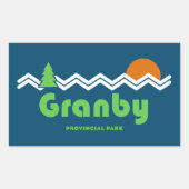 Granby Provincial Park Retro Rechthoekige Sticker (Voorkant)