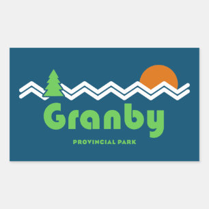 Granby Provincial Park Retro Rechthoekige Sticker