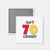 Grand 70th Birthday Magneet (Voorkant / Achterkant)