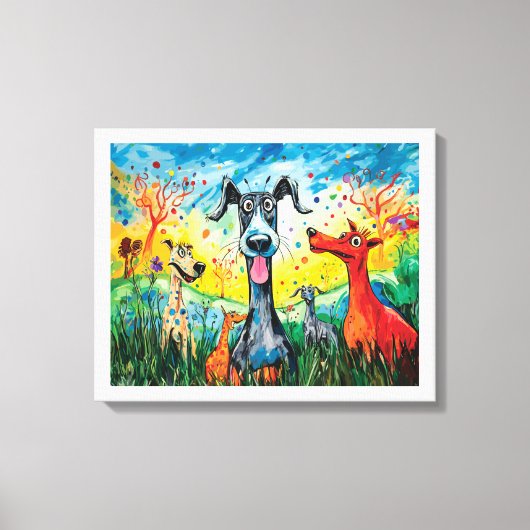 "Grand Adventure of Spots & Stripes" Canvas Afdruk (Voorkant)