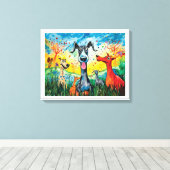 "Grand Adventure of Spots & Stripes" Canvas Afdruk (Insitu (Houten vloer))