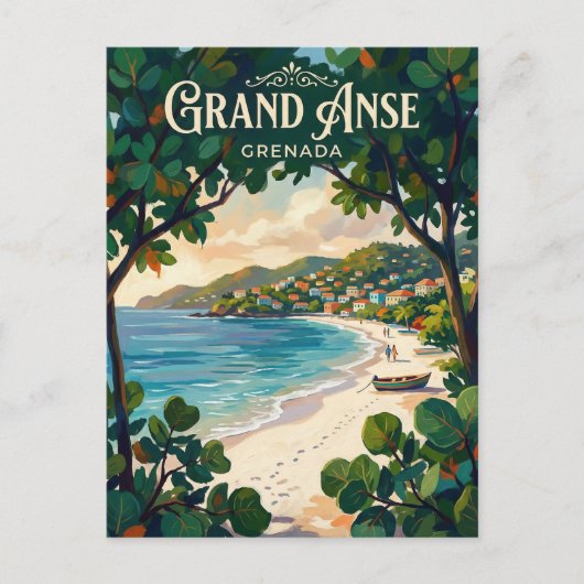 Grand Anse Beach Grenada Briefkaart (Voorkant)