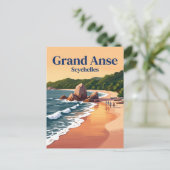 Grand Anse, La Digue Seychellen Briefkaart (Staand voorkant)