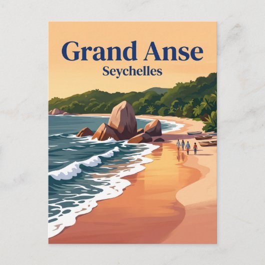 Grand Anse, La Digue Seychellen Briefkaart (Voorkant)