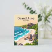 Grand Anse Seychellen Briefkaart (Staand voorkant)