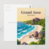 Grand Anse Seychellen Briefkaart (Voorkant / Achterkant)