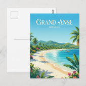 Grand Anse-strand Grenada Briefkaart (Voorkant / Achterkant)
