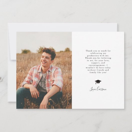 Grand Arch Photo Afstuderen aangekondigd Kaart (Achterkant)