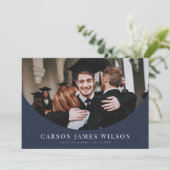 Grand Arch Photo Navy Afstuderen aangekondigd Kaart (Staand voorkant)