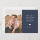 Grand Arch Photo Navy Afstuderen aangekondigd Kaart (Achterkant)