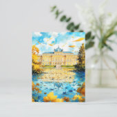 Grand Austrian Palace Reflected in an Autumn Lake  Briefkaart (Staand voorkant)