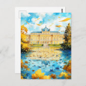 Grand Austrian Palace Reflected in an Autumn Lake  Briefkaart (Voorkant / Achterkant)