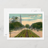 Grand Ave., Milwaukee, Vintage van Wisconsin Briefkaart (Voorkant / Achterkant)