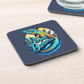Grand Bahama Caribbean Gecko Bier Onderzetter (Linkerzijde)