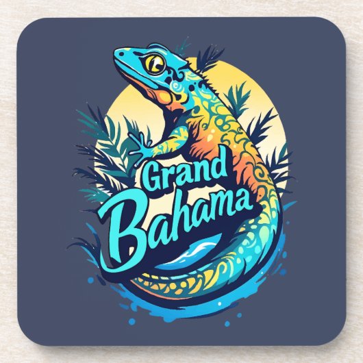 Grand Bahama Caribbean Gecko Bier Onderzetter (Voorkant)