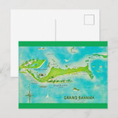 Grand Bahama Kaart (Voorkant / Achterkant)