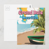 Grand Baie Mauritius poster van vintage. Briefkaart (Voorkant / Achterkant)