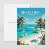 Grand Baie Openbaar Strand Mauritius Briefkaart (Voorkant / Achterkant)